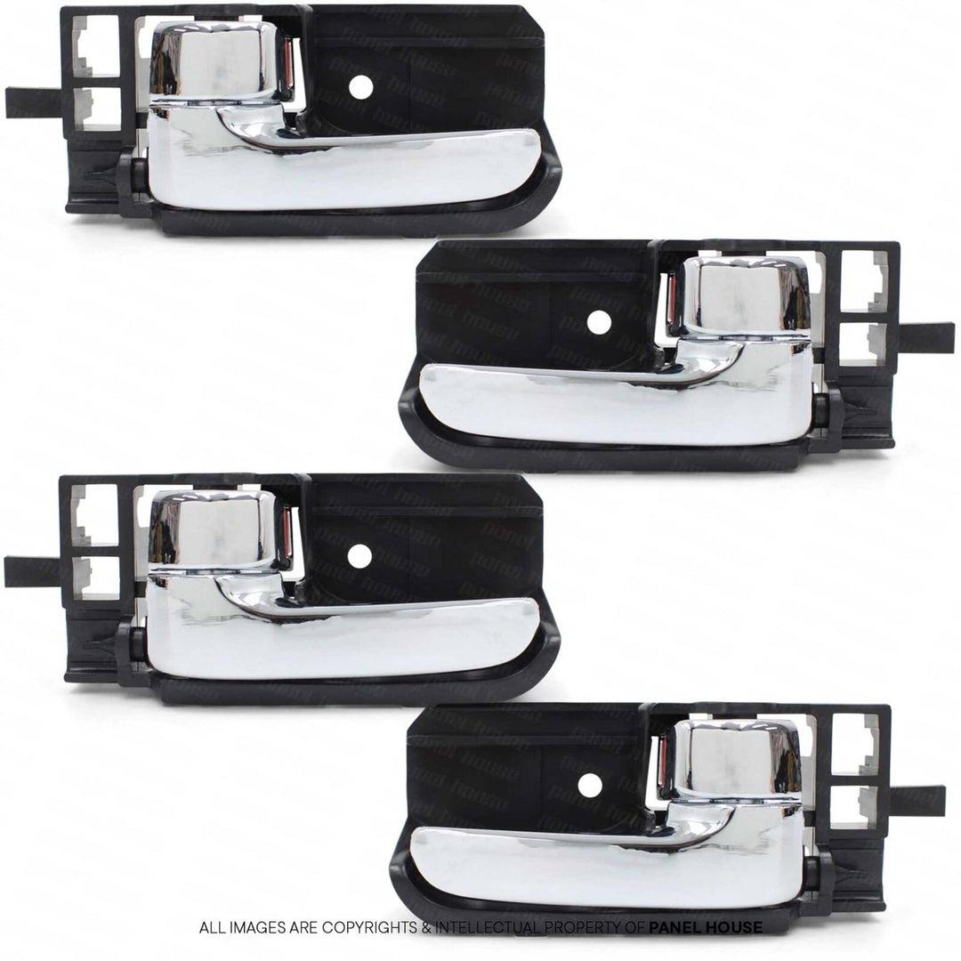 Door Handle Chrome & Grey Inner SET Fits Toyota Hilux N70 2005 - 2015