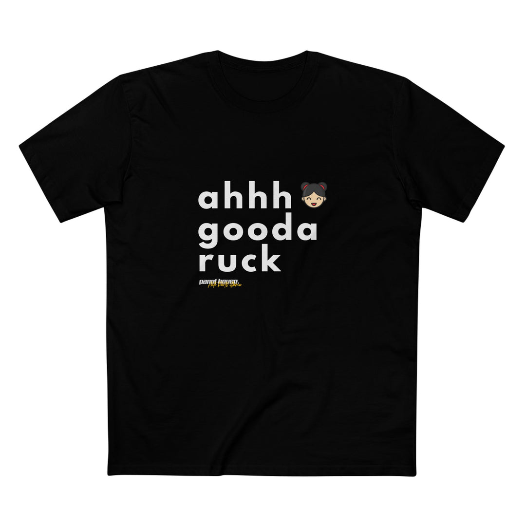 AHH GOODA RUCK MEN'S BLACK T-SHIRT