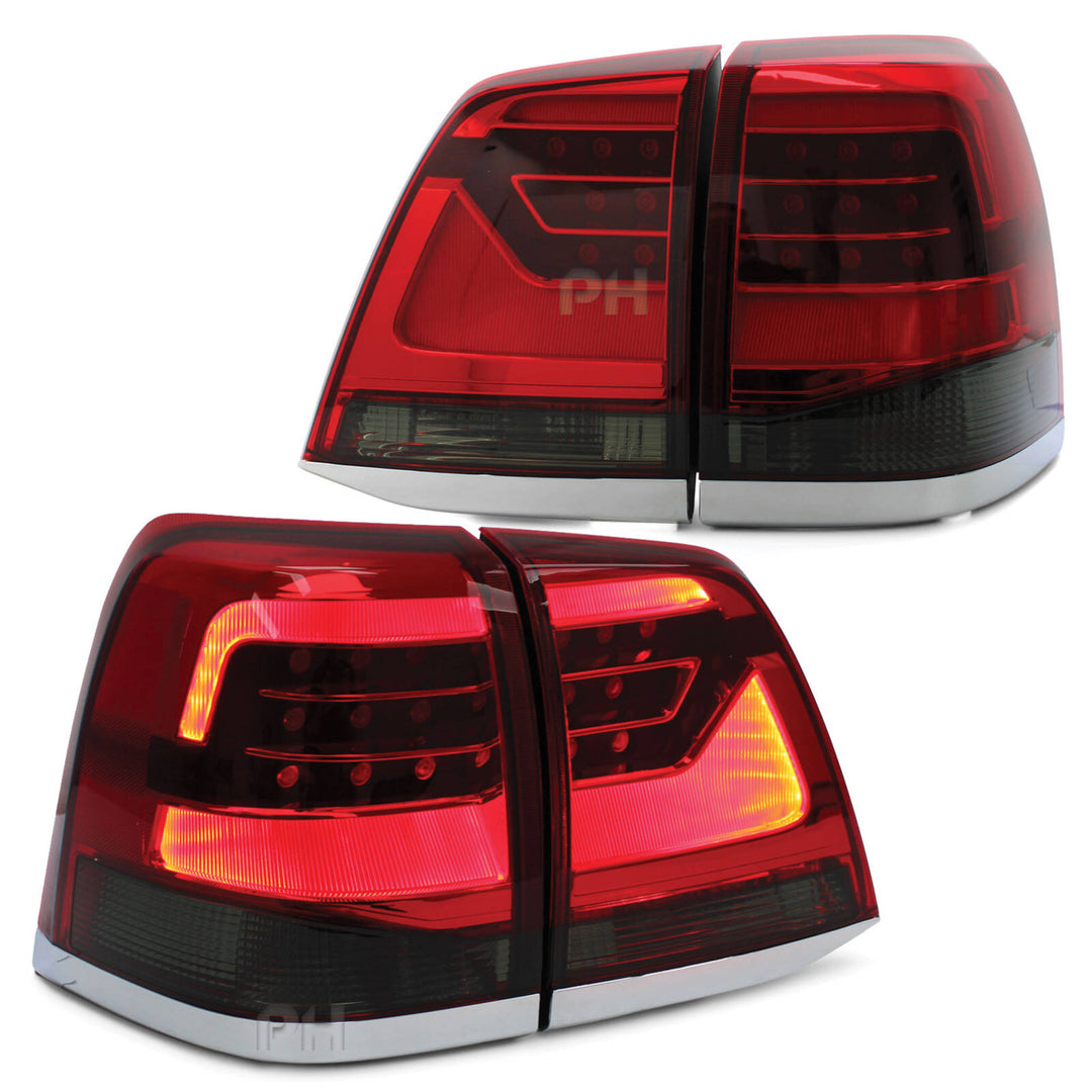 Upgrade Smoked Tail Lights LED SET Fits Toyota Landcruiser 200 Series 07 - 15