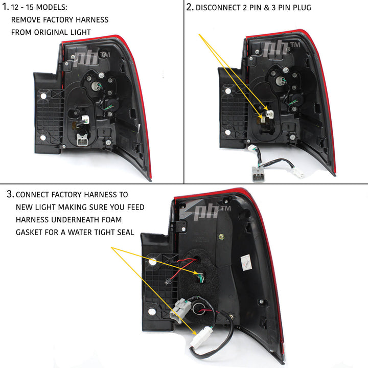 Upgrade Smoked Tail Lights LED SET Fits Toyota Landcruiser 200 Series 07 - 15