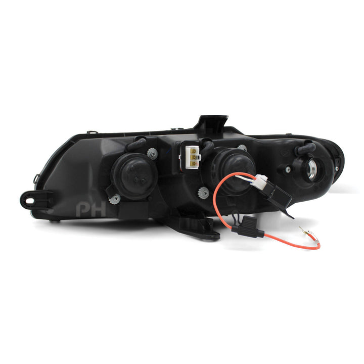 Headlights BLACK HALO Monaro Style fits Holden Commodore VX VU 2000 - 2002