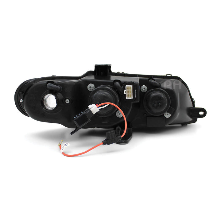 Headlights BLACK HALO Monaro Style fits Holden Commodore VX VU 2000 - 2002