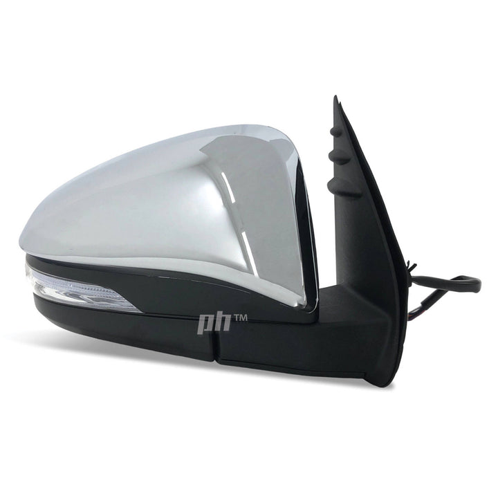Door Mirrors PAIR Chrome Electric Auto Fold Fits Toyota Hilux N80 SR5 15 - 21