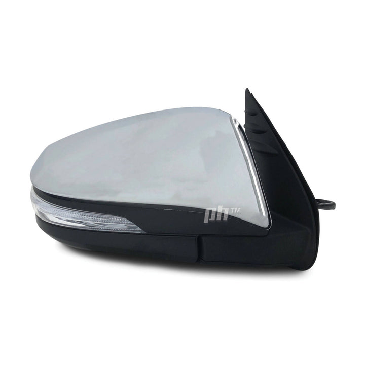 Door Mirrors PAIR Chrome Electric Auto Fold Fits Toyota Hilux N80 SR5 15 - 21