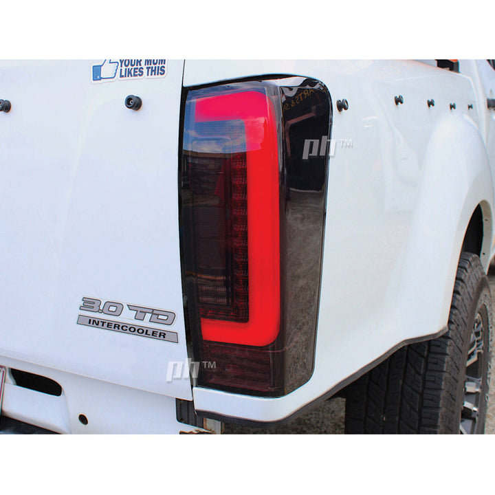 Upgrade Tail Lights PAIR Black Smoked LED Fits Isuzu DMAX 2012 - 2020