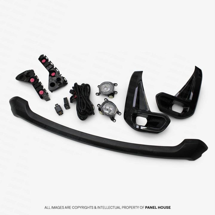 Black Edition Front Bumper Facelift Conversion Kit fits Toyota Hilux N80 2015 - 2020