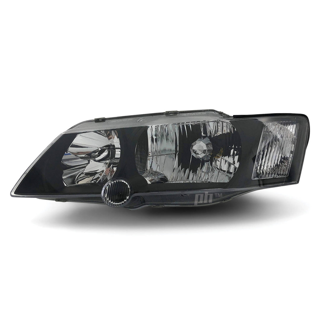 Headlights Black PAIR fits Holden Commodore VY SS SV6 SV8 2002 - 2004