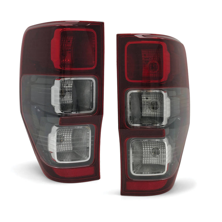 Tail Lights PAIR Black Fits Ford Ranger PX Wildtrak Raptor 2011 - 2022