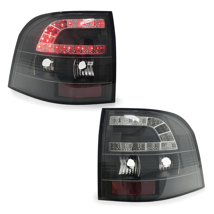 Tail Lights PAIR LED Black fits Holden Commodore VE UTE Omega SV6 SS SSV Maloo