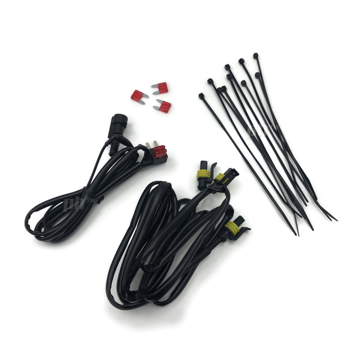 Black Projector Headlights PAIR DRL Sequential fits Mitsubishi CJ CF EVO 07-17