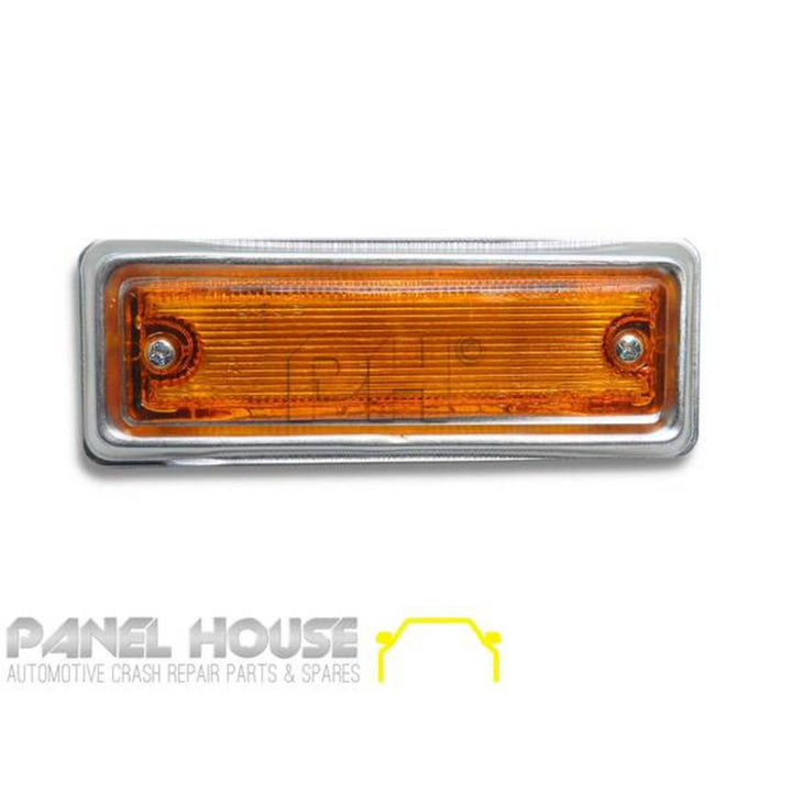 Indicator Guard Repeaters Lights PAIR Chrome Fits Datsun 1200 Ute 1978 - 1985