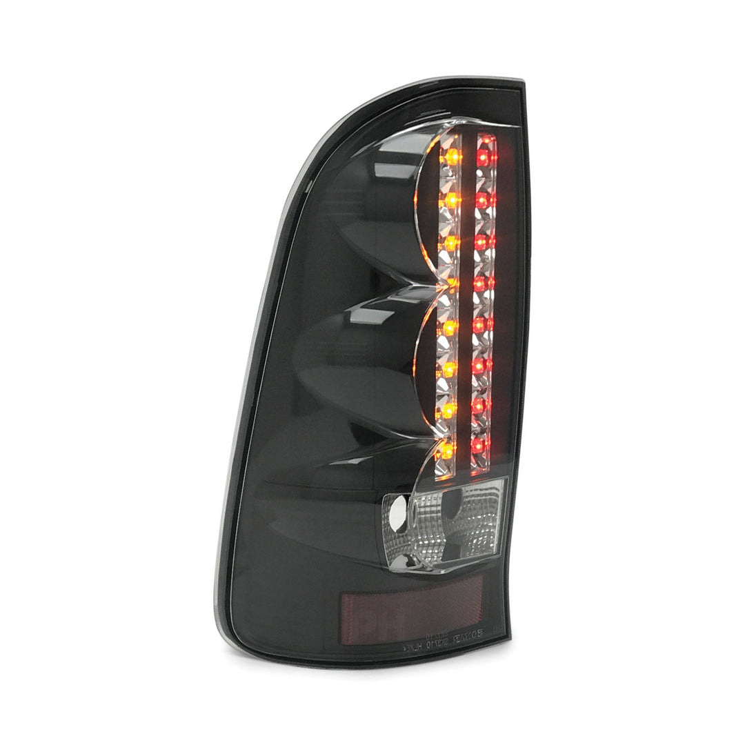 Upgrade Black LED Tail Lights PAIR Fits Toyota Hilux N70 SR5 2005 - 2015
