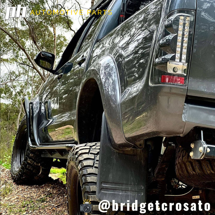 Upgrade Black LED Tail Lights PAIR Fits Toyota Hilux N70 SR5 2005 - 2015