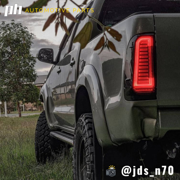 Upgrade Black Smoked LED Tail Lights Sequential PAIR Fits Toyota Hilux N70 2005 - 2015