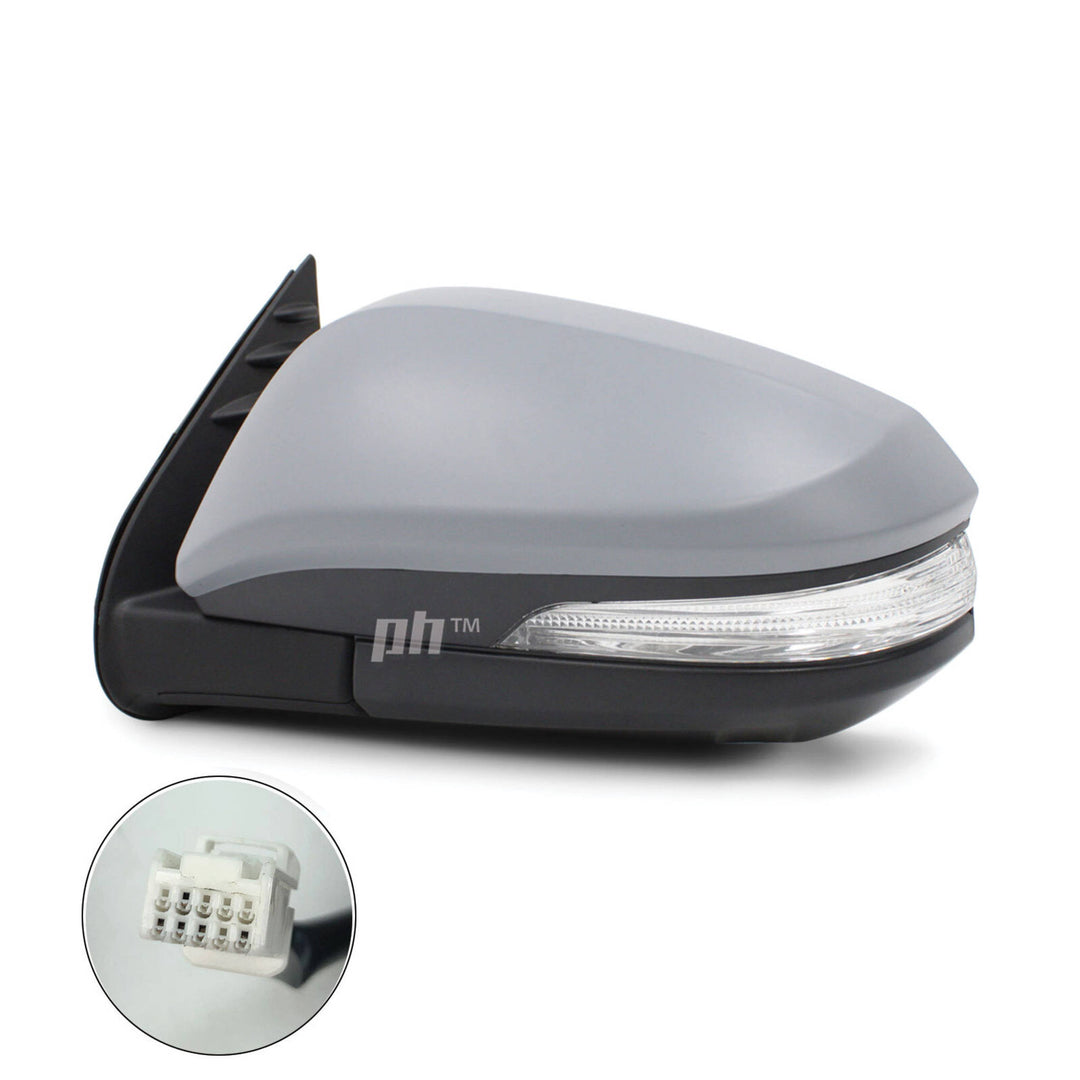 Door Mirrors PAIR Primed Electric Indicator Fits Toyota Hilux N80 15 - 21 SR