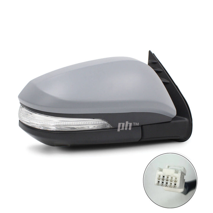 Door Mirrors PAIR Primed Electric Indicator Fits Toyota Hilux N80 15 - 21 SR