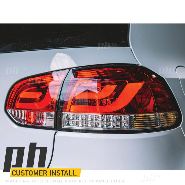 Tail Lights PAIR R Style LED Upgrade fits Volkswagen VW Golf MK 6 09-13