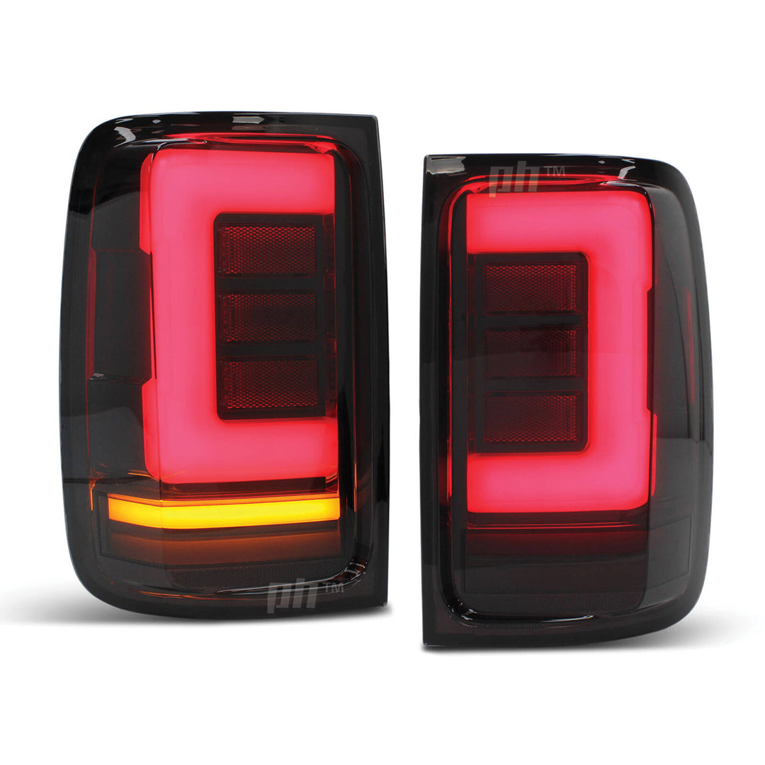 Upgrade Black Smoked LED Tail Lights Sequential PAIR fits Volkswagen Amarok 2010- 2022
