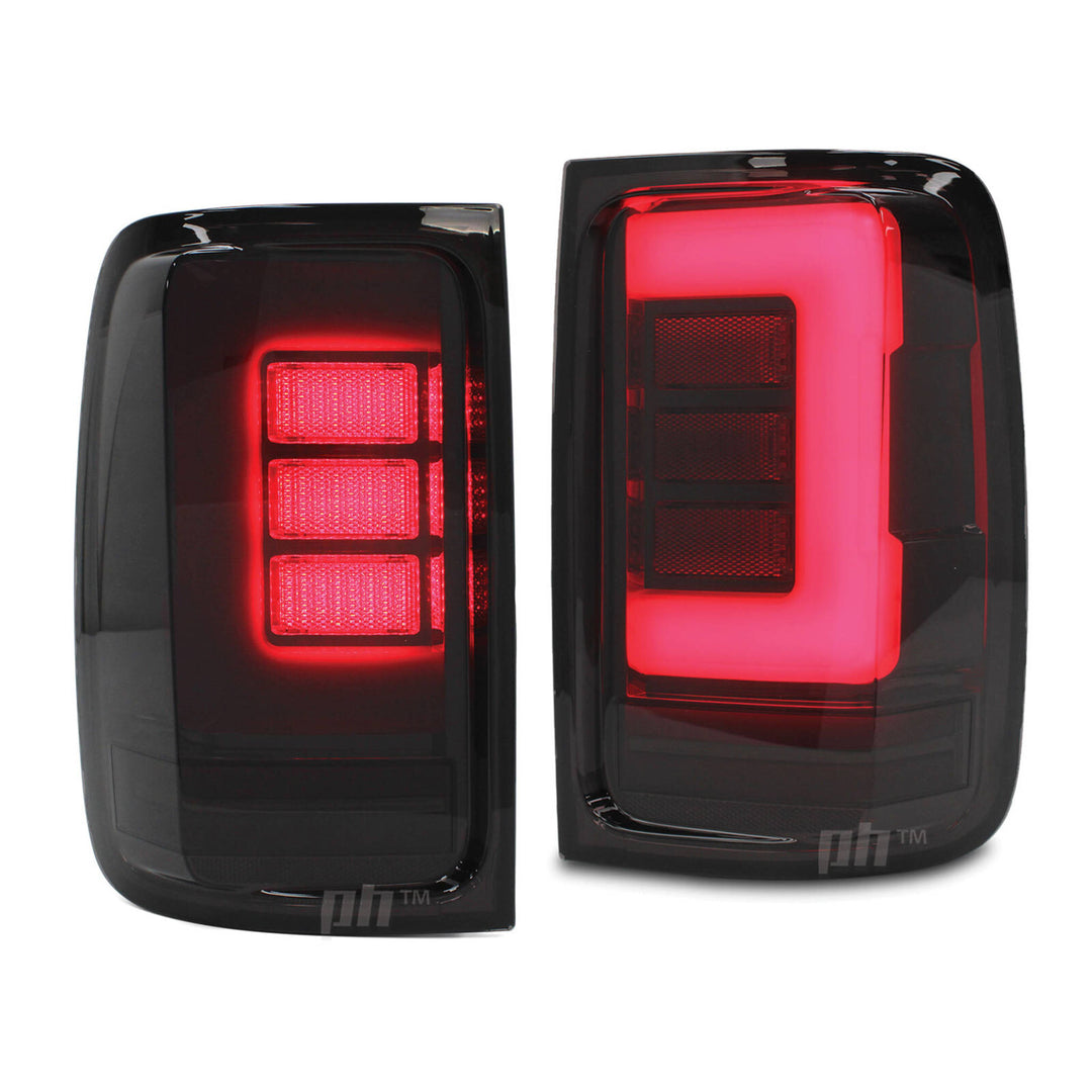 Upgrade Black Smoked LED Tail Lights Sequential PAIR fits Volkswagen Amarok 2010- 2022