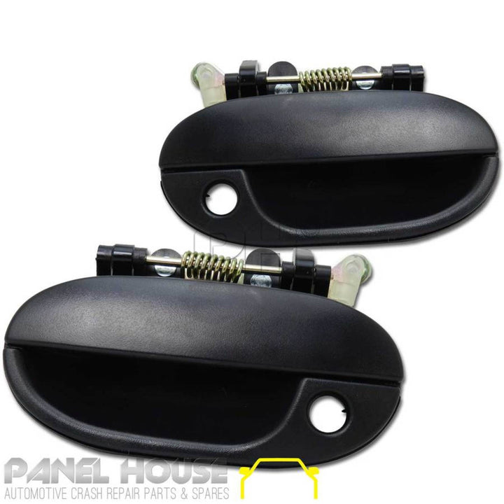 Outer Door Handles PAIR Front Fits Hyundai Excel 1997 - 2000