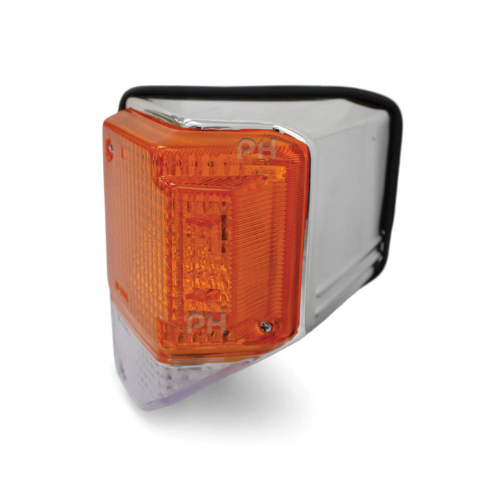 Corner Light Chrome LEFT Fits Toyota Landcruiser 70 75 Series 1985 - 1999