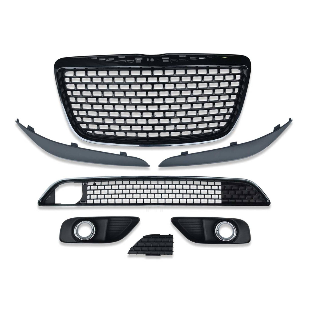 SRT Look Front Bumper Bar & Grill Set Fits Chrysler 300C 2011 - 2016