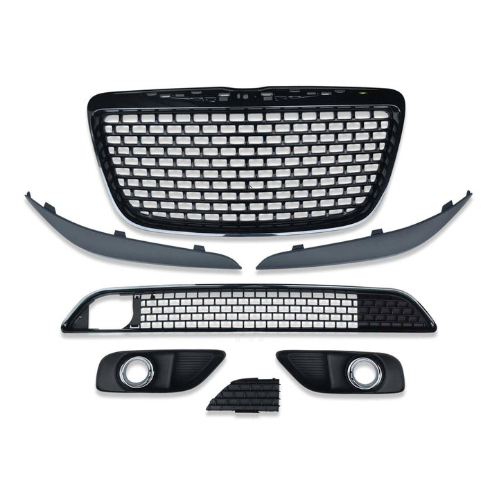 SRT Look Front Bumper Bar & Grill Set Fits Chrysler 300C 2011 - 2016