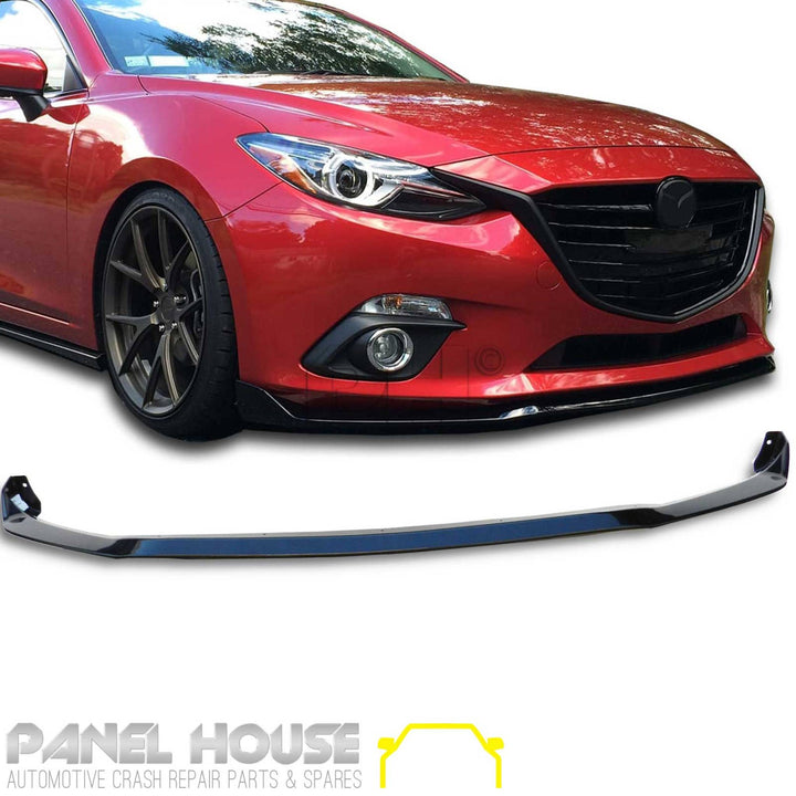 Front Bumper Lower Lip & Side Skirts BLACK Finish For Mazda 3 BM BN Hatch Sedan
