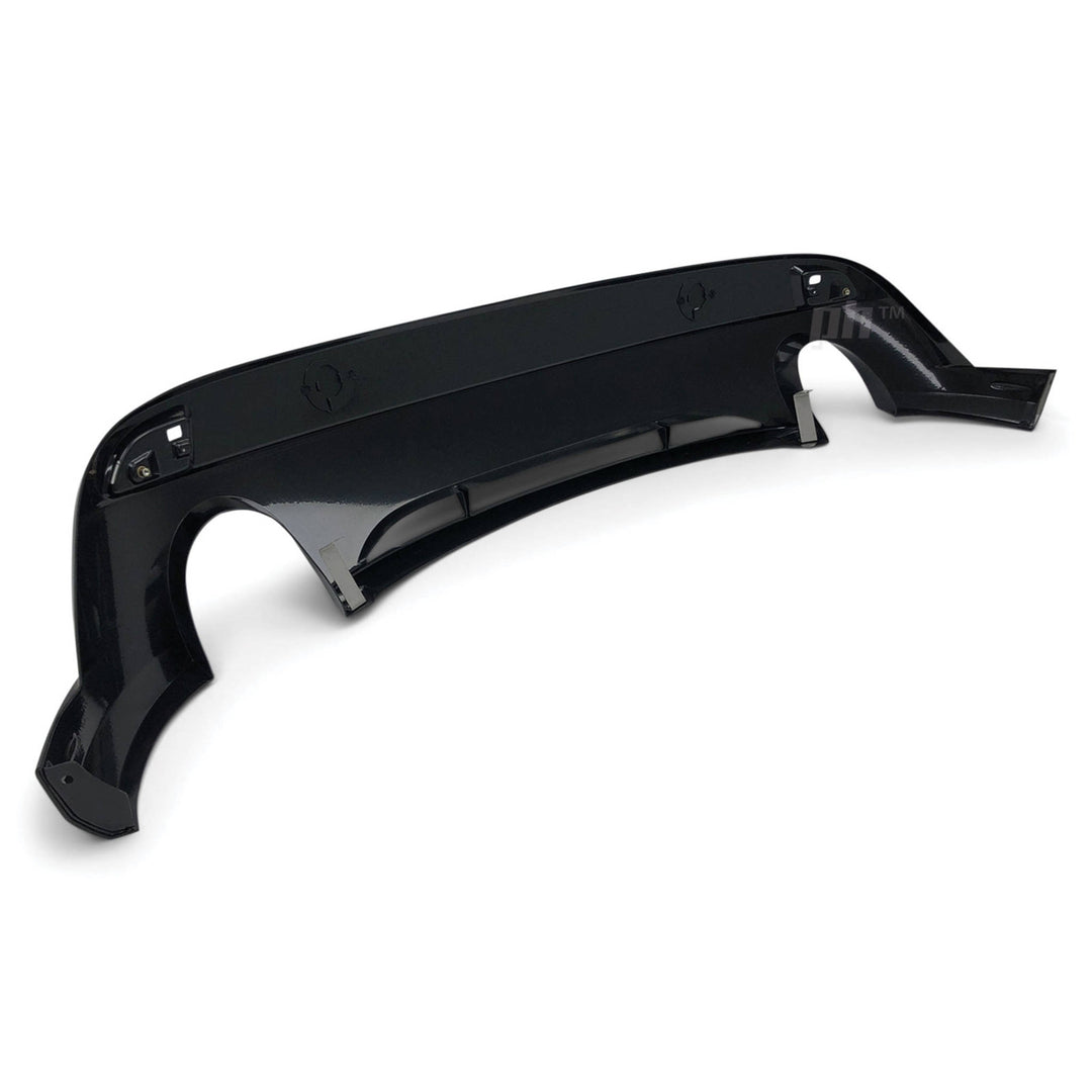 Rear Bumper Bar Diffuser Twin Exhaust Style Gloss BLACK Fits Mazda 3 BM Hatch