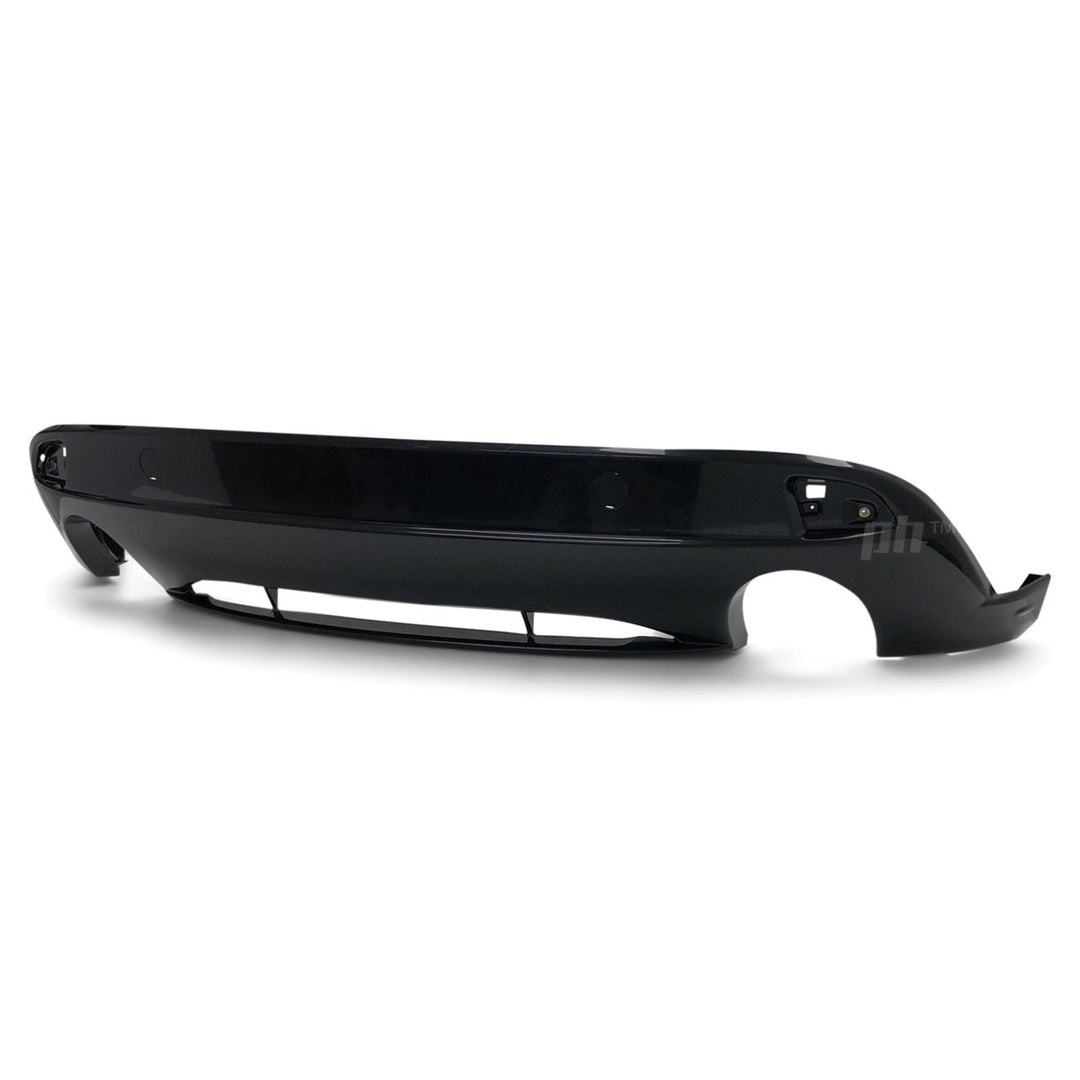 Rear Bumper Bar Diffuser Twin Exhaust Style Gloss BLACK Fits Mazda 3 BM Hatch