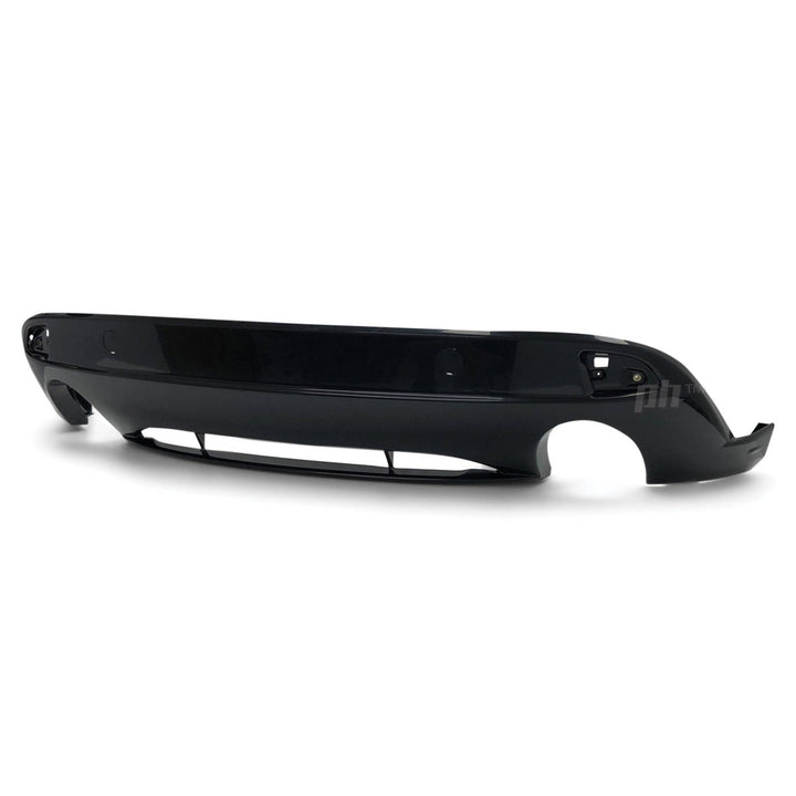Rear Bumper Bar Diffuser Twin Exhaust Style Gloss BLACK Fits Mazda 3 BM Hatch