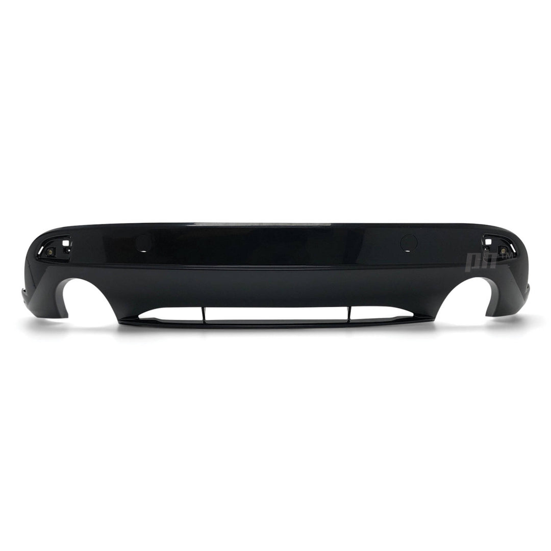 Rear Bumper Bar Diffuser Twin Exhaust Style Gloss BLACK Fits Mazda 3 BM Hatch