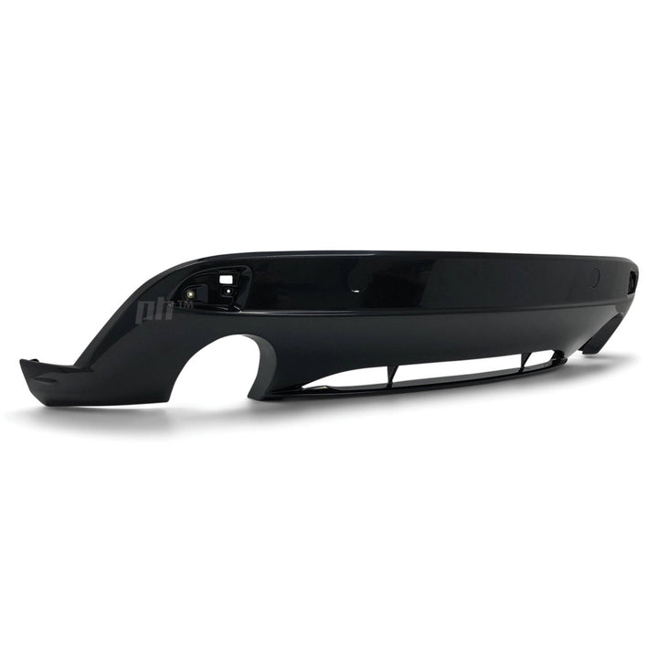 Rear Bumper Bar Diffuser Twin Exhaust Style Gloss BLACK Fits Mazda 3 BM Hatch