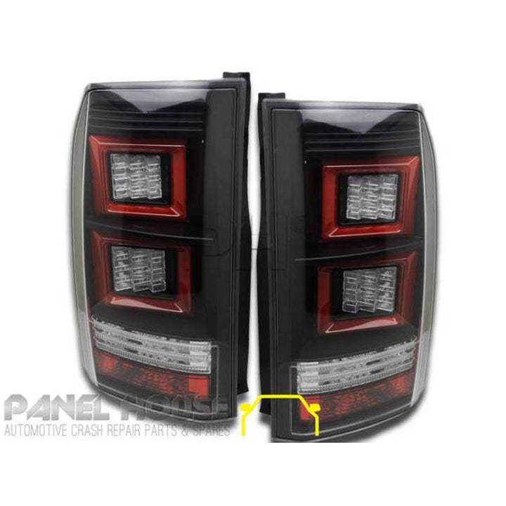 Upgrade Black LED Tail Lights PAIR Fits Land Rover Discovery 2005 - 2009