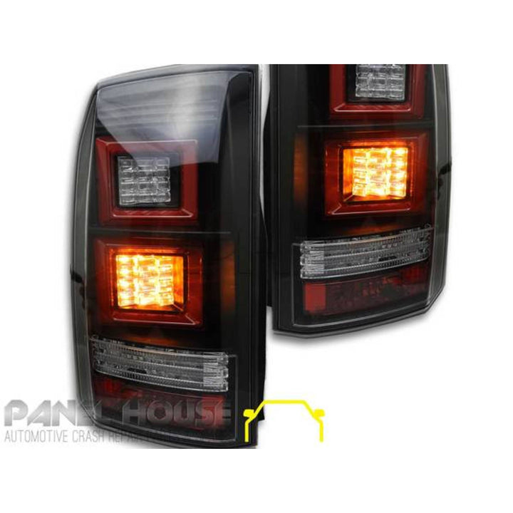 Upgrade Black LED Tail Lights PAIR Fits Land Rover Discovery 2005 - 2009