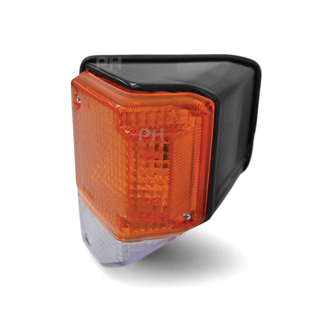 Corner Light Black Surround LEFT Fits Toyota Landcruiser 70 75 Series 1985 - 1999