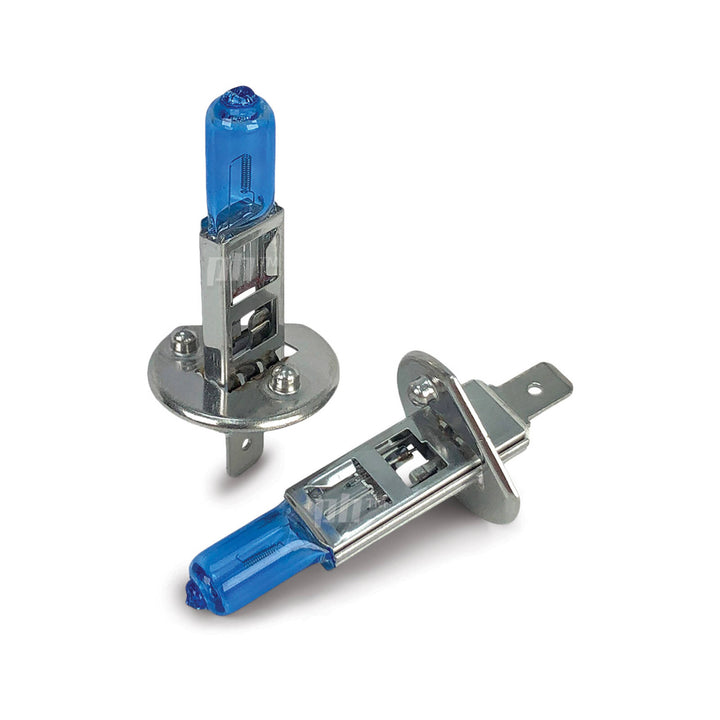 H1 Halogen Bulbs PAIR 5000K 12V 55W Super White Michiba Upgrade Globes