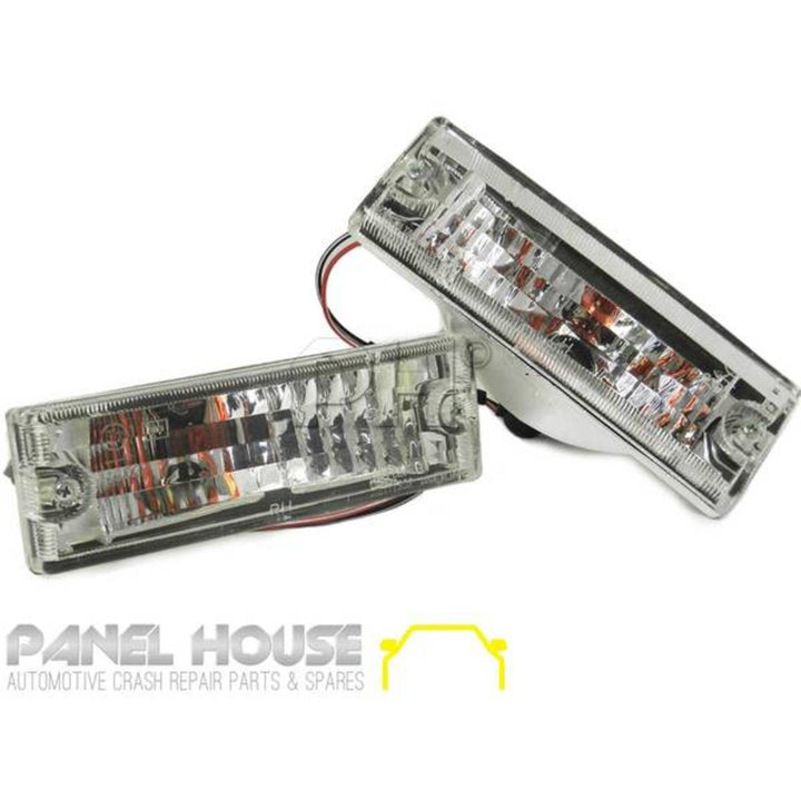 Crystal Clear Bar Blinker Indicator Lights PAIR Fits Holden Rodeo TF 1991 - 1997