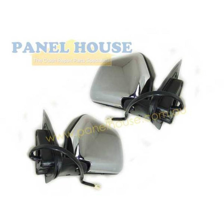 Door Mirror Chrome Electric PAIR Fits Toyota Hilux Ute 8/97 - 2/05