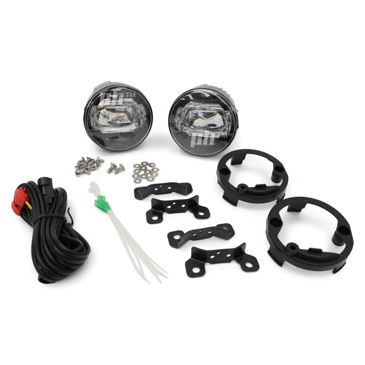 LED Projector Fog Lights With DRL PAIR Universal 90mm Lens