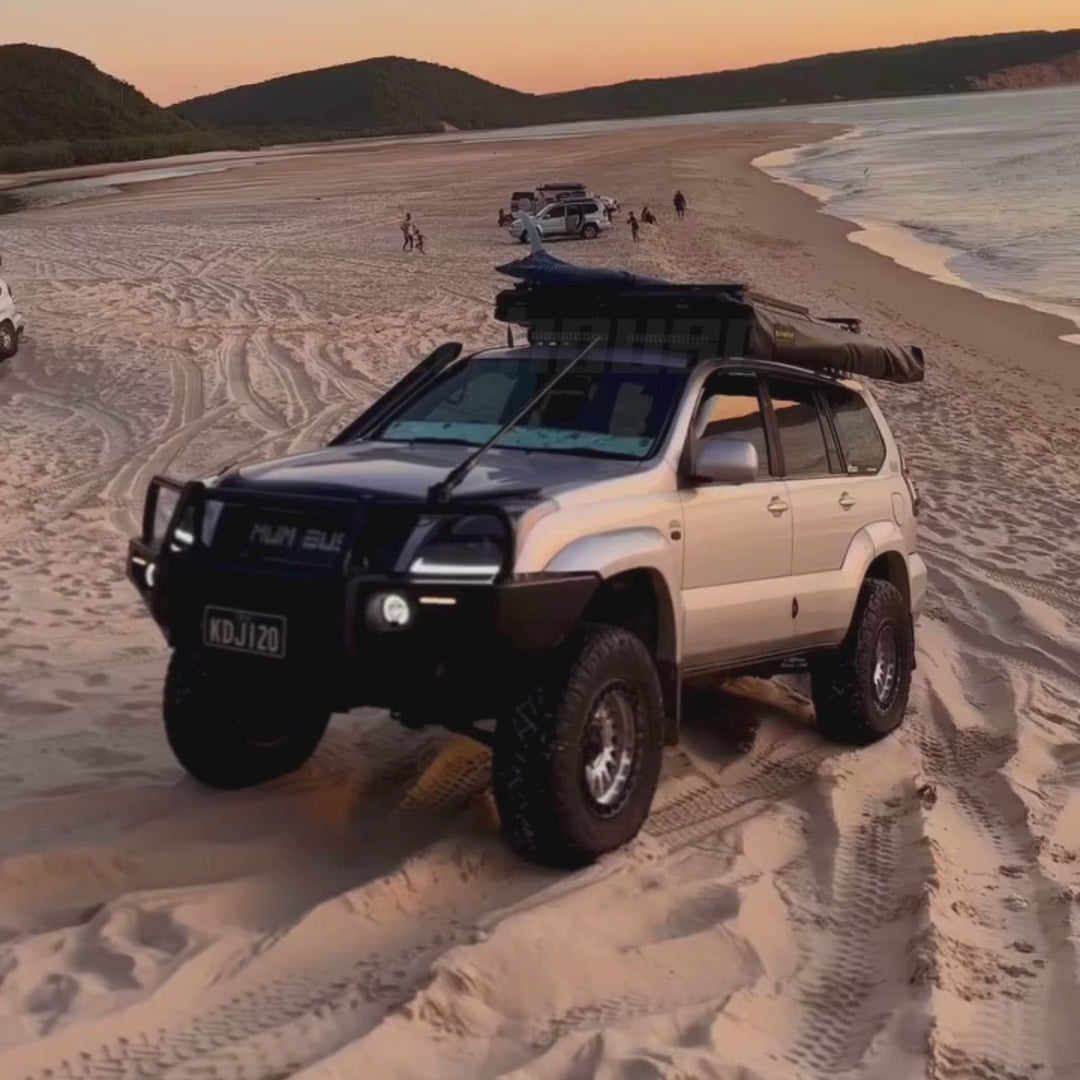 Headlights Black Sequential DRL Style Fits Toyota Landcruiser Prado 120 Series