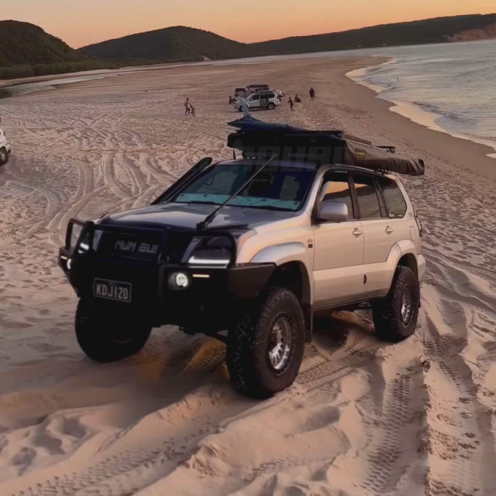 Headlights Black Sequential DRL Style Fits Toyota Landcruiser Prado 120 Series