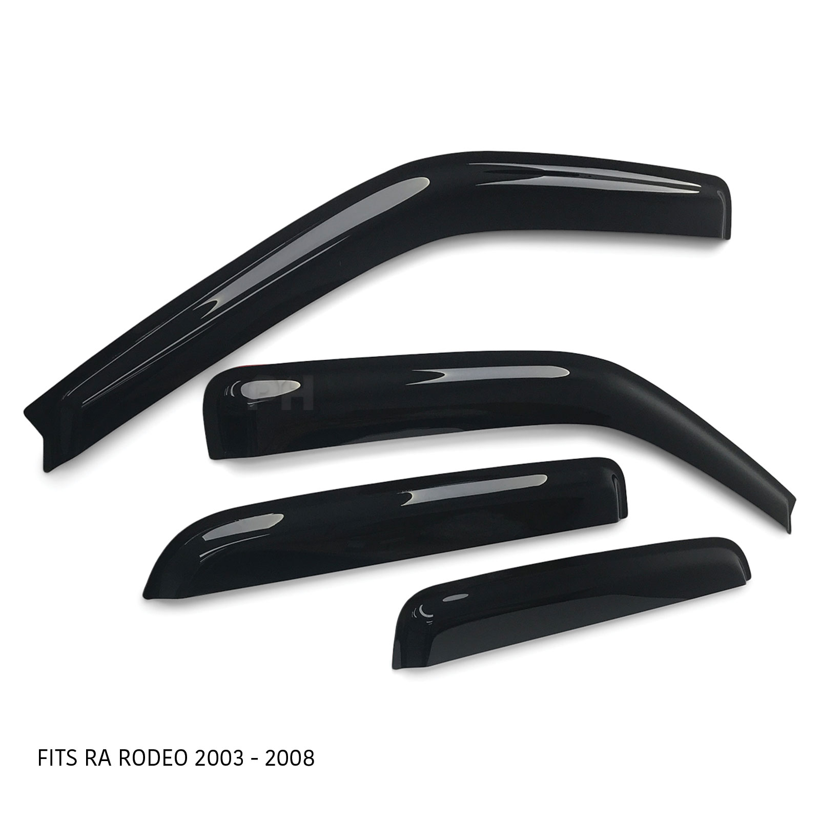 Weather Shield Window Visors SET 4 Piece Fits Holden RA Rodeo Dual Cab ...