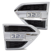 Guard Vent Flute Inserts PAIR CHROME Fits Ford Ranger PX2 PX3 2015 - 2022