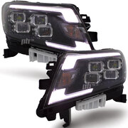 Headlights PAIR LED Projector Facelift Style fits Nissan Navara NP300 D23 2015 - 2020