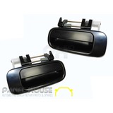 Door Handle PAIR Rear Black Outer Fits Toyota Camry 10 Series 93-97 