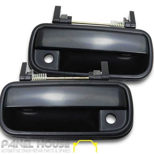 Door Handle PAIR Front Outer Black Fits Toyota Hilux Ute 88-05 - Panel ...