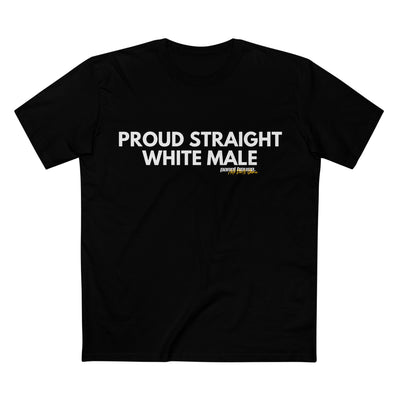 PROUD STRAIGHT WHITE MALE MEN'S BLACK T-SHIRT