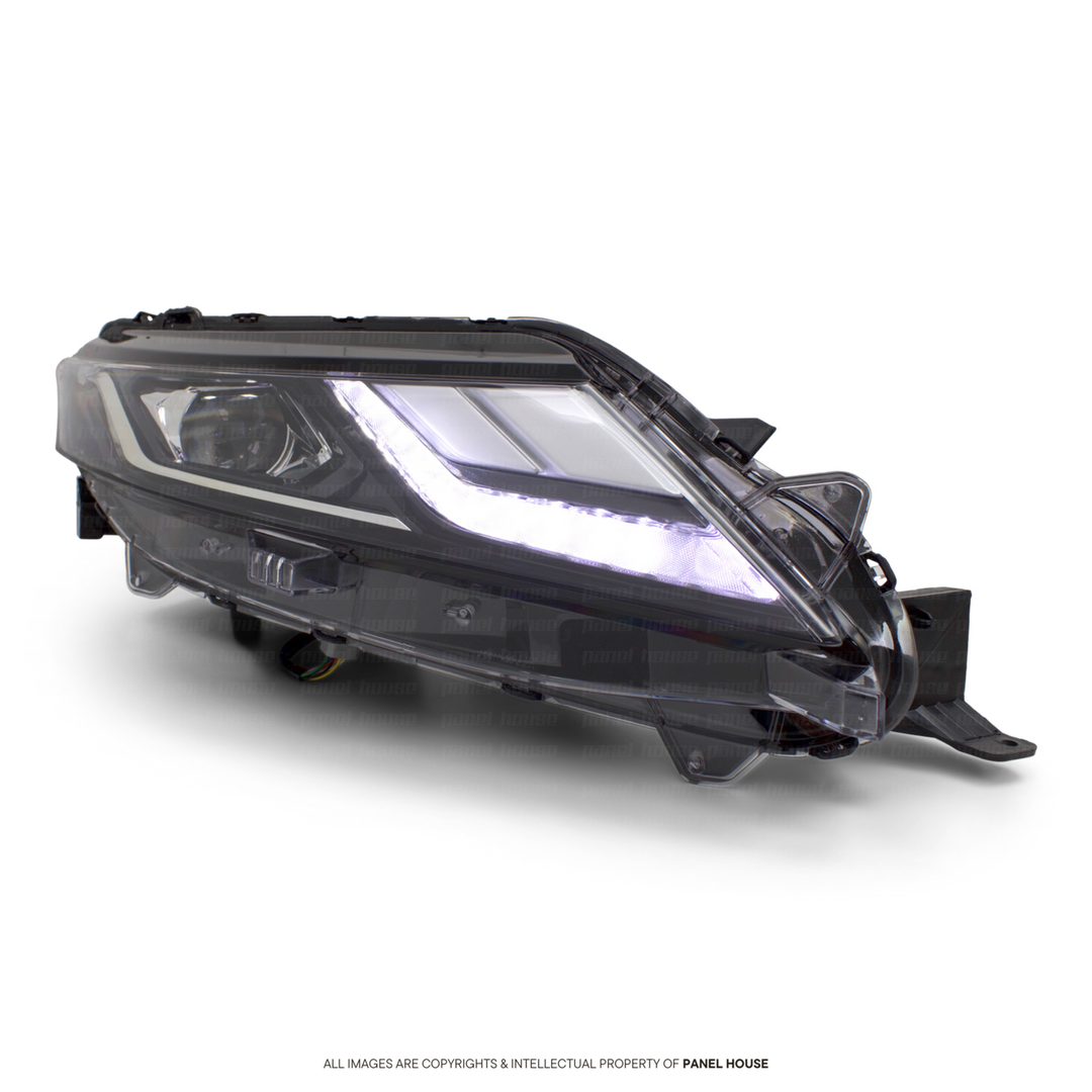 Headlights Black PAIR LED Fits Mitsubishi Triton MR 11/2018 - 2023 GLS GLX-R