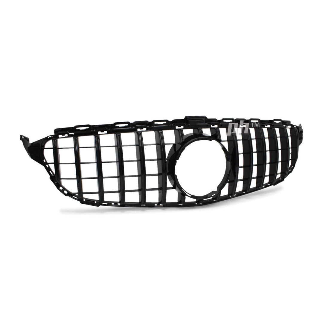 Gloss BLACK GT Style Grill fits Mercedes Benz C Class W205 2014 - 2018